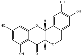 (6aR,12aR)-6a,12a-Dihydro-2,3,8,10-tetrahydroxy[2]benzopyrano[4,3-b][1]benzopyran-7(5H)-one Structure