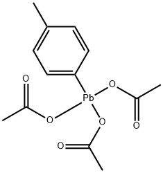 三酢酸(4-メチルフェニル)鉛(IV) 化学構造式