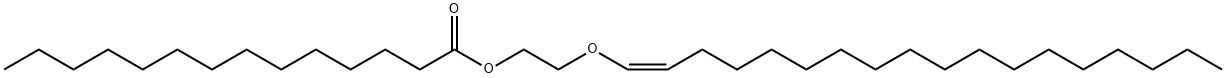 Tetradecanoic acid 2-[(Z)-1-octadecenyloxy]ethyl ester Structure