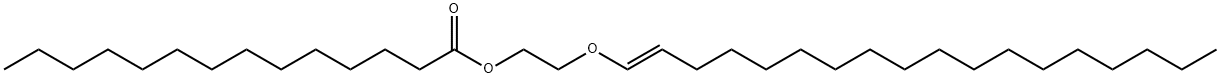 Myristic acid 2-[(E)-1-octadecenyloxy]ethyl ester Structure