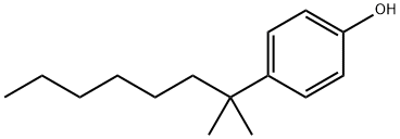 4-(1,1-ジメチルヘプチル)フェノール 化学構造式