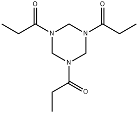 Hexahydro-1,3,5-tripropionyl-S-triazine Structure