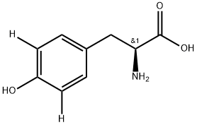 L-酪氨酸-苯基-3,5-D2, 30811-19-9, 结构式