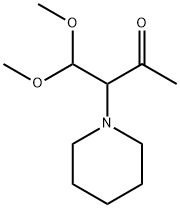 4,4-Dimethoxy-3-(1-piperidinyl)-2-butanone Structure
