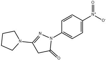 1-(4-硝基苯基)-3-(1-吡咯烷基)-5-吡唑酮, 30818-17-8, 结构式