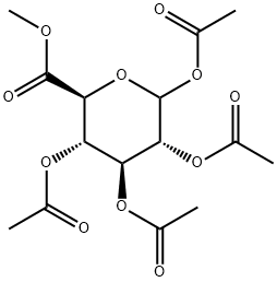 D-吡喃葡萄糖醛酸甲酯 1,2,3,4-四乙酸酯, 3082-96-0, 结构式