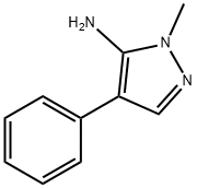 1-メチル-4-フェニル-1H-ピラゾール-5-アミン 化学構造式