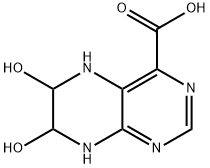 5,6,7,8-テトラヒドロ-6,7-ジヒドロキシ-4-プテリジンカルボン酸 化学構造式