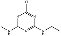 2-Chloro-4-(ethylamino)-6-(methylamino)-1,3,5-triazine, 3084-92-2, 结构式