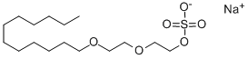 硫酸ナトリウム(3,6-ジオキサオクタデカン)-1-イル 化学構造式