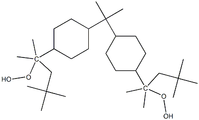 [1-メチルエチリデンビス(4,1-シクロヘキサンジイル)]ビス(1,1-ジメチルエチルペルオキシド) 化学構造式