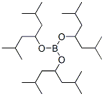 トリス[1-(2-メチルプロピル)-3-メチルブチル]ボラート 化学構造式