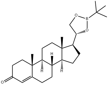 (20R)-20,21-[(tert-Butylboranediyl)bis(oxy)]pregn-4-en-3-one Structure