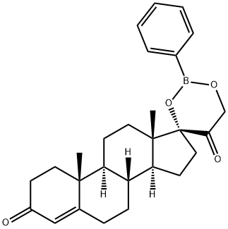 17,21-[(Phenylboranediyl)bisoxy]pregn-4-ene-3,20-dione Structure