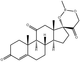 17,21-[(Methylboranediyl)bisoxy]pregn-4-ene-3,11,20-trione Structure