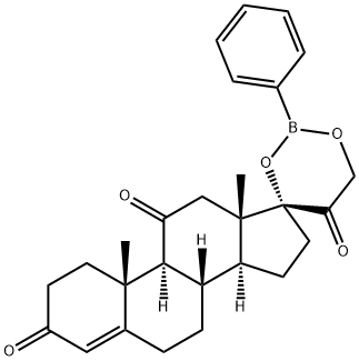 17,21-[(Phenylboranediyl)bisoxy]pregn-4-ene-3,11,20-trione Struktur