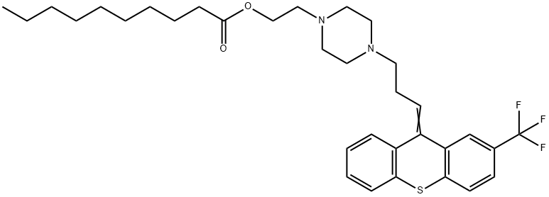 癸酸氟哌噻吨, 30909-51-4, 结构式