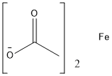二酢酸鉄(II) 化学構造式