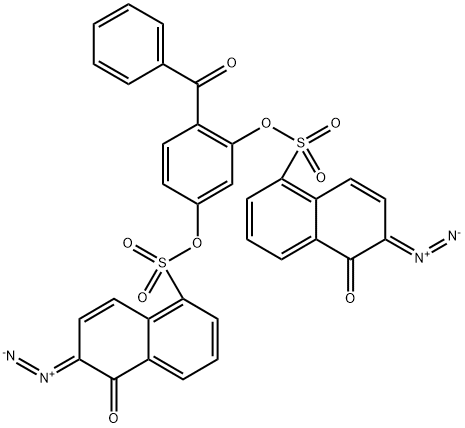 4-Benzoyl-1,3-phenylene bis(6-diazo-5,6-dihydro-5-oxonaphthalene-1-sulphonate) Structure