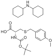 N-[(1,1-ジメチルエトキシ)カルボニル]-S-[(4-メトキシフェニル)メチル]-L-システイン・N-シクロヘキシルシクロヘキサンアミン 化学構造式