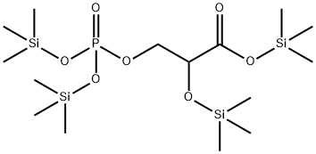 3-[Bis(trimethylsilyloxy)phosphinyloxy]-2-(trimethylsilyloxy)propionic acid trimethylsilyl ester Structure