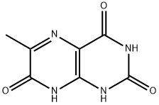 6-メチル-2,4,7(1H,3H,8H)-プテリジントリオン 化学構造式