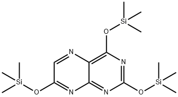 2,4,7-トリス[(トリメチルシリル)オキシ]プテリジン 化学構造式