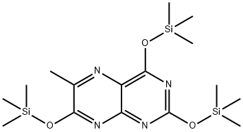 6-Methyl-2,4,7-tris[(trimethylsilyl)oxy]pteridine 结构式