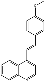4-[(E)-2-(4-メトキシフェニル)エテニル]キノリン 化学構造式