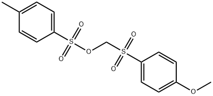 [(4-メトキシフェニル)スルホニル]メチル4-メチルベンゼンスルホナート 化学構造式