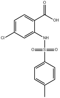 4-クロロ-2-[[(4-メチルフェニル)スルホニル]アミノ]安息香酸 化学構造式