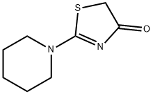2-(1-哌啶基)-4(5H)-噻唑酮, 31101-37-8, 结构式