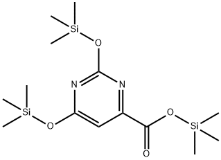 2,6-ビス[(トリメチルシリル)オキシ]-4-ピリミジンカルボン酸トリメチルシリル 化学構造式