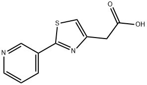 2-[2-(吡啶-3-基)-1,3-噻唑-4-基]乙酸, 31112-90-0, 结构式