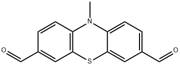 10-methyl-10H-phenothiazine-3,7-dicarbaldehyde, 31123-52-1, 结构式