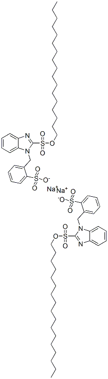 disodium 2-heptadecyl-1-[(sulphonatophenyl)methyl]-1H-benzimidazolesulphonate Structure
