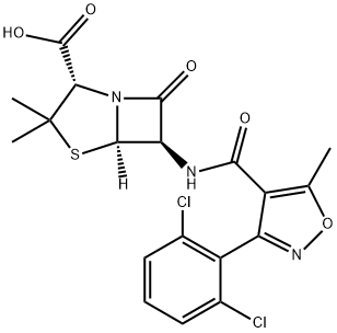 ジクロキサシリン 化学構造式