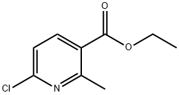 6-クロロ-2-メチルニコチン酸エチル 化学構造式
