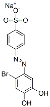 4-[(2-Bromo-4,5-dihydroxyphenyl)azo]benzenesulfonic acid sodium salt Structure