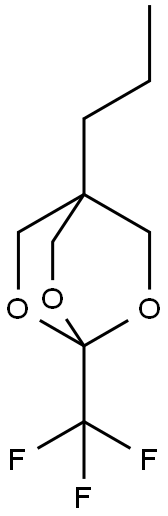 4-Propyl-1-(trifluoromethyl)-2,6,7-trioxabicyclo[2.2.2]octane Struktur