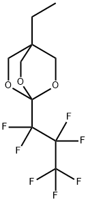 Heptafluoroorthobutyric acid cyclic ester with 2-ethyl-2-(hydroxymethy l)-1,3-propanediol (1:1) Struktur