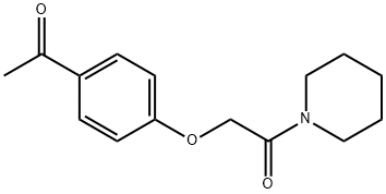 4’-piperidinocarbonylmethoxy-acetophenon Struktur