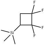 三甲基(2,2,3,3-四氟环丁基)硅烷, 312-81-2, 结构式
