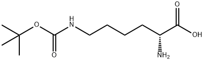 N6-叔丁氧羰基-D-赖氨酸 结构式