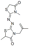 5-Methyl-3-(2-methylallyl)-2,4-thiazolidinedione 2-[(3-methyl-4-oxothiazolidin-2-ylidene)hydrazone] Structure