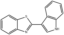 3-(2-苯并噻唑基)吲哚, 31224-76-7, 结构式