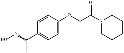 1-[[4-[1-(ヒドロキシイミノ)エチル]フェノキシ]アセチル]ピペリジン 化学構造式