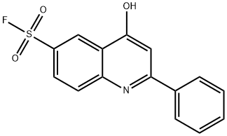 4-ヒドロキシ-2-フェニル-6-キノリンスルホン酸フルオリド 化学構造式