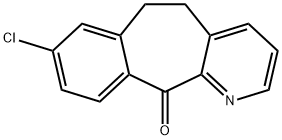 8-クロロ-5,6-ジヒドロ-11H-ベンゾ[5,6]シクロヘプタ[1,2-b]ピリジン-11-オン 化学構造式