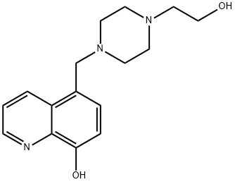 5-[[4-(2-羟基乙基)-1-哌嗪基]甲基]-8-喹啉醇 结构式